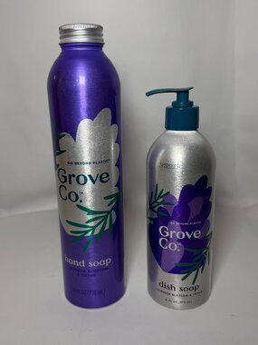 Grove Co. Hand & Dish Soap Refill Set 24oz 16oz Lavender Blossom & Thyme New